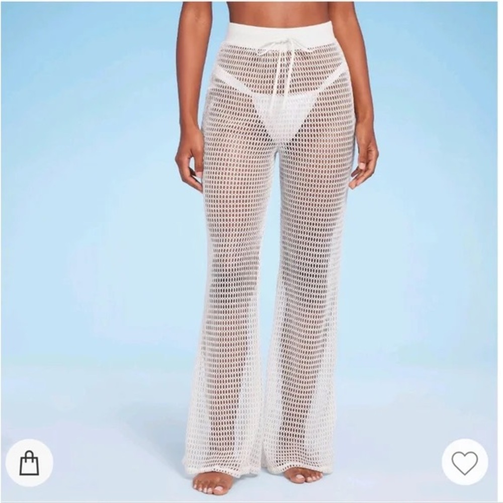 Shade & Shore Cream Crochet Beach Pants 🌊🤍✨